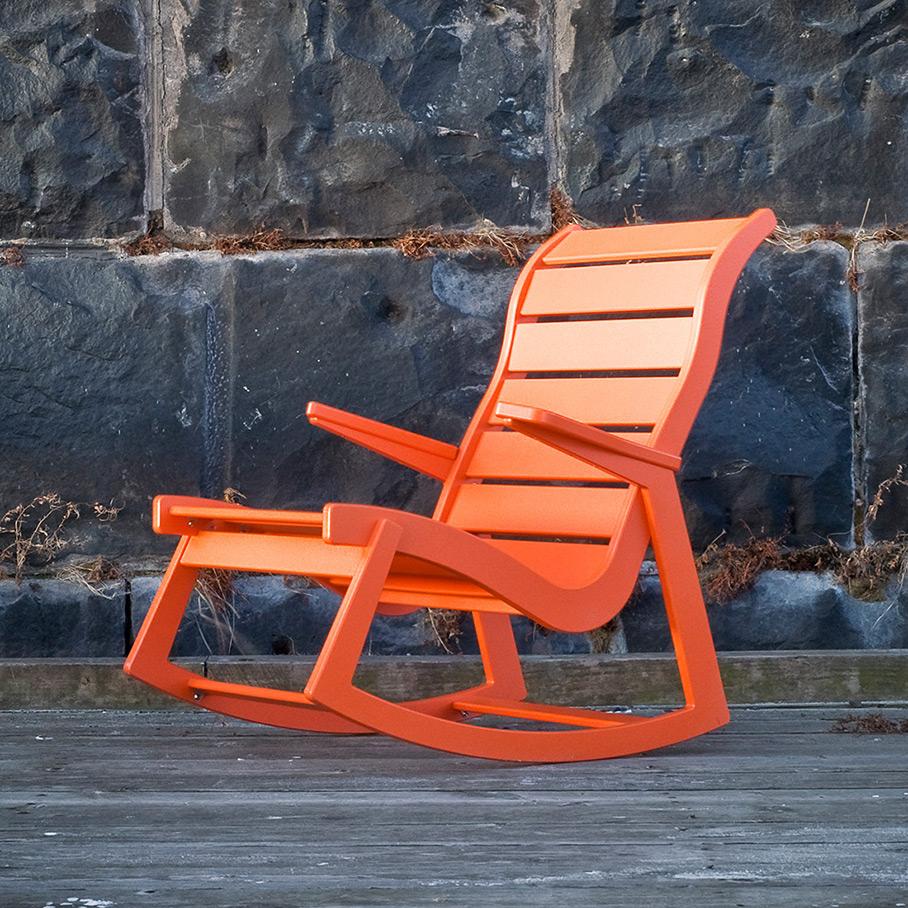Rapson-Rocker lounge chair by Loll Designs